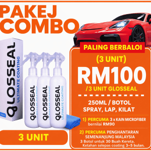 3 Botol Glosseal Ultimate Coating