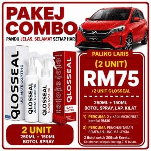 1 Botol Glosseal Ultimate Coating + 1 Botol Glosseal Glass Coating